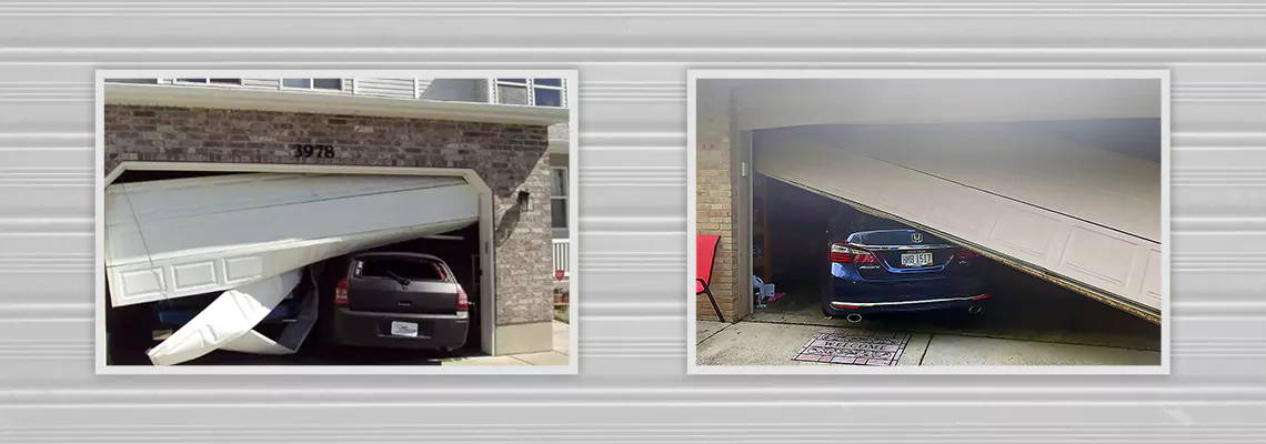 Repair Commercial Garage Door Got Hit By A Car in Park Ridge, Illinois